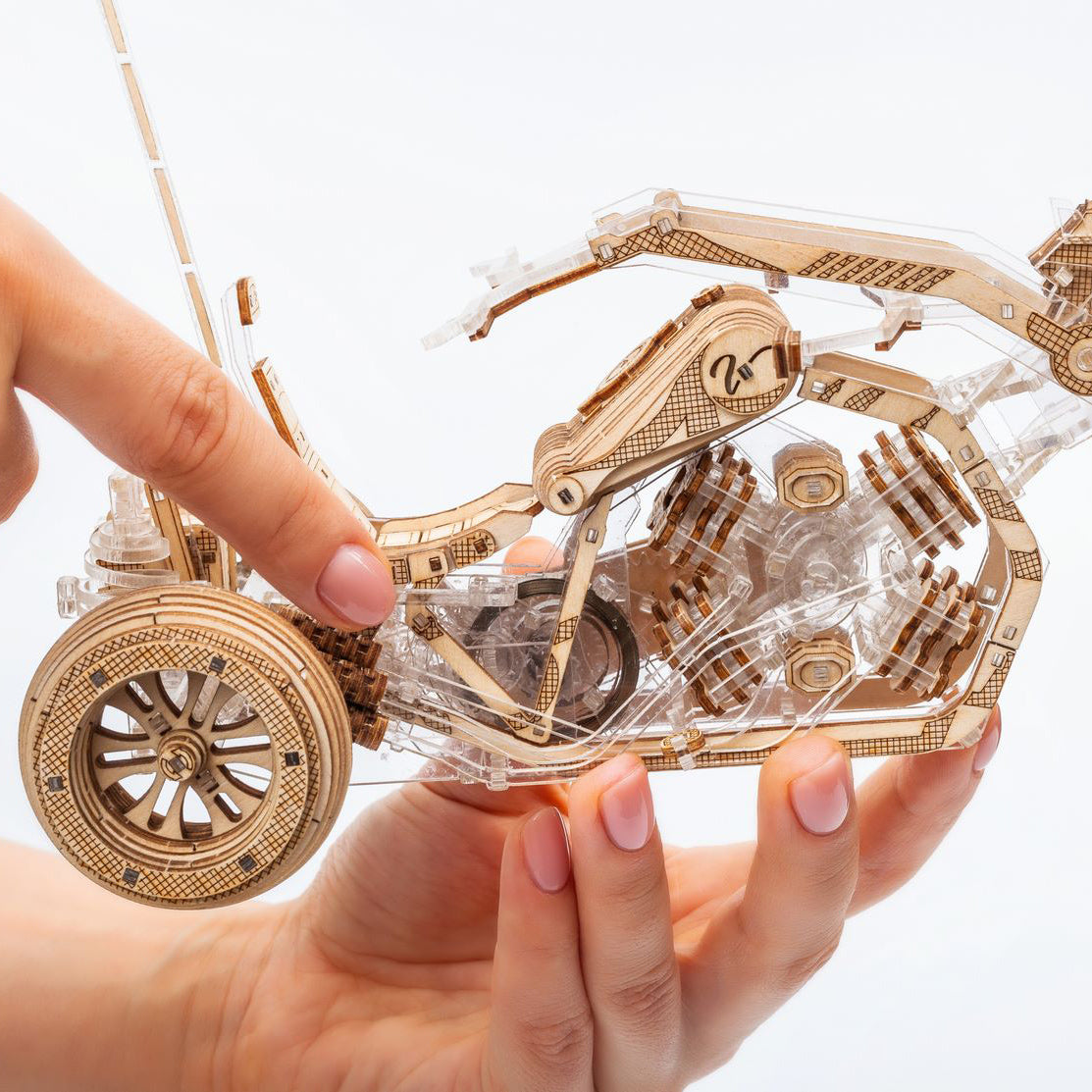 Tricycle Black Wolf. Mechanical 3D puzzle