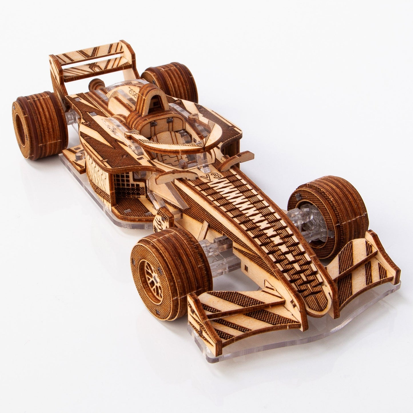 Racer V3. Racing car, mechanical 3D puzzle, Veter Models, Wood & plastic, gift idea, gift, 3Dpuzzle,hybrid, Formula1, Wooden Kit, DIY