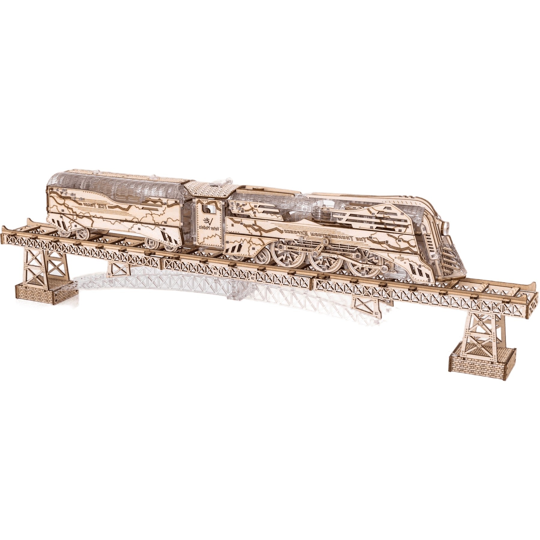 Veter Models Houten 3D Modelbouwpakket The Thunderstorm Express, AKV-06, 34,5x4,6x6,3cm Veter Models Houten 3D Modelbouwpakket The Thunderstorm Express, AKV-06, 34,5x4,6x6,3cm