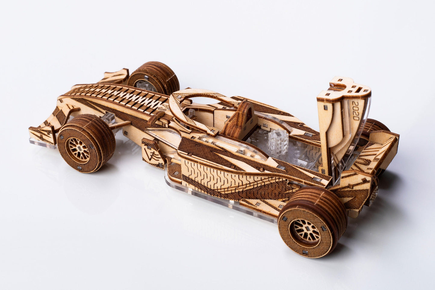 Racer V3. Racing car, mechanical 3D puzzle, Veter Models, Wood & plastic, gift idea, gift, 3Dpuzzle,hybrid, Formula1, Wooden Kit, DIY