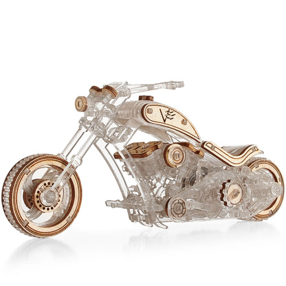 Chopper V1 motorcycle, mechanical 3Dpuzzle, Veter Models, Wood & plastic Model, Bike, Decoration, Gift Idea, Gift, Wooden Model, Hybrid,

