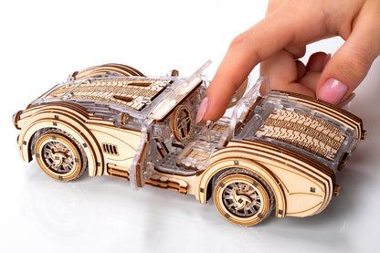 Speedster-V2 sport car model, Cabriolet, Veter Models,  Mechanical 3Dpuzzle, Gift idea, Wooden model, Wooden Kit, Vehicle,Gift,Hybrid
