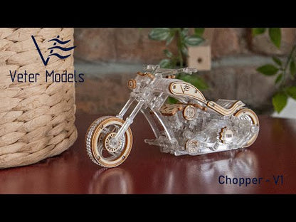 Chopper V1. Motorbike 3D Puzzle